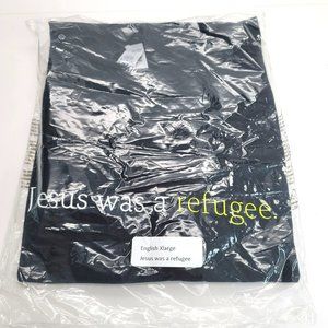 Jesus Was A Refugee Black T-shirt Short Sleeve Gildan Unisex Adult XL JJ3245
